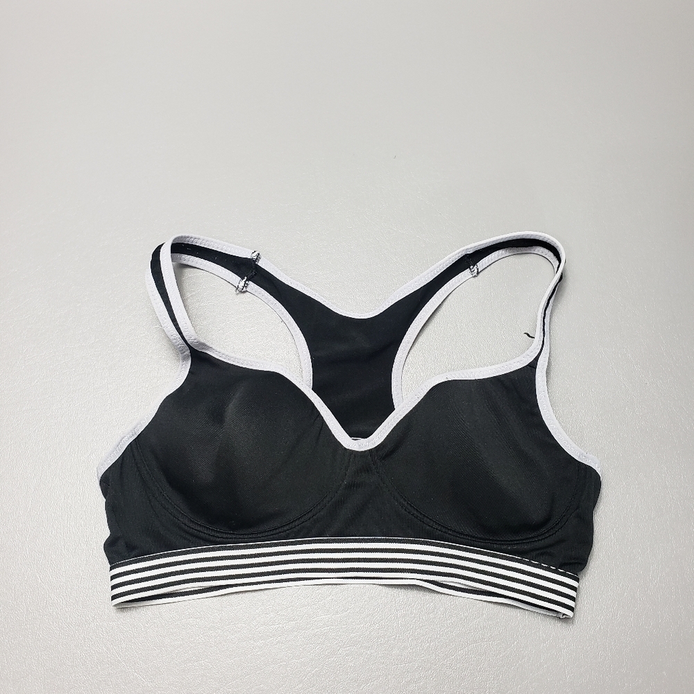 just be black and white wireless bra women's size 34B